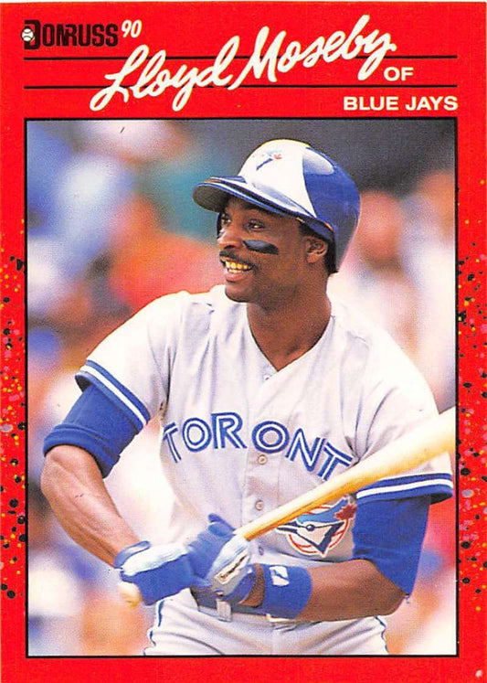 1990 Donruss Baseball  #504 Lloyd Moseby  Toronto Blue Jays  Image 1