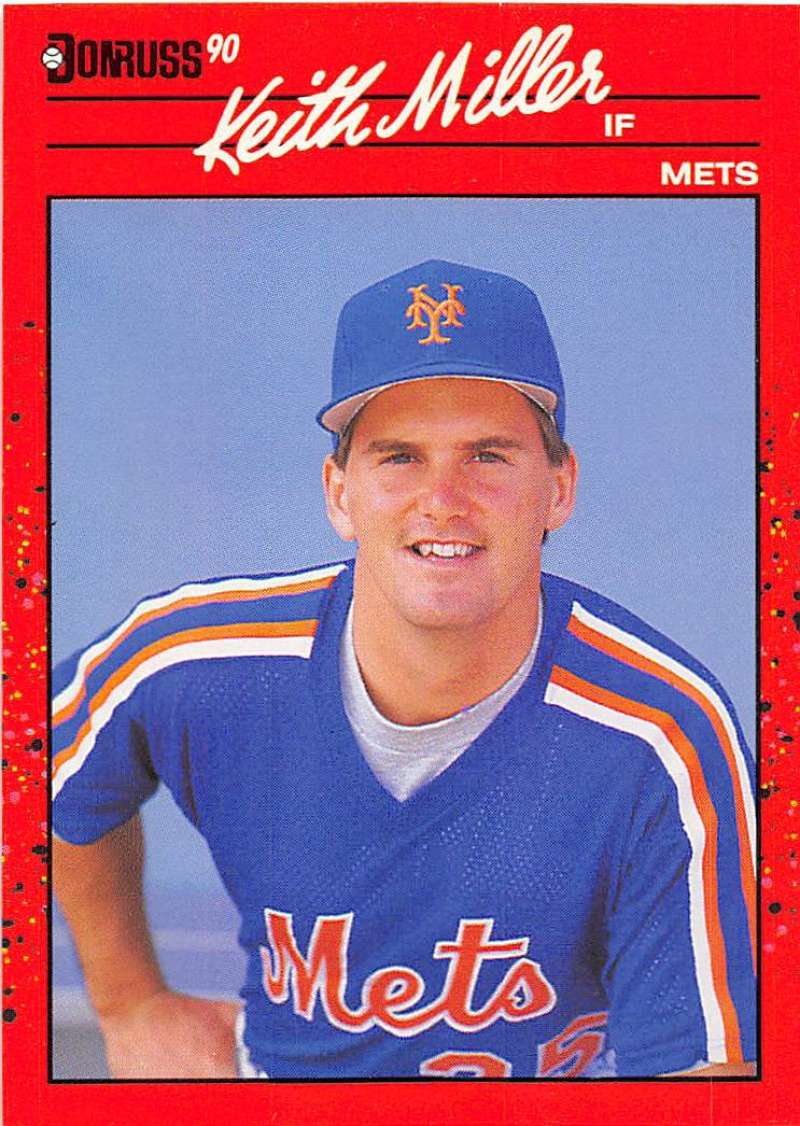 1990 Donruss Baseball #507 Keith Miller New York Mets Image 1