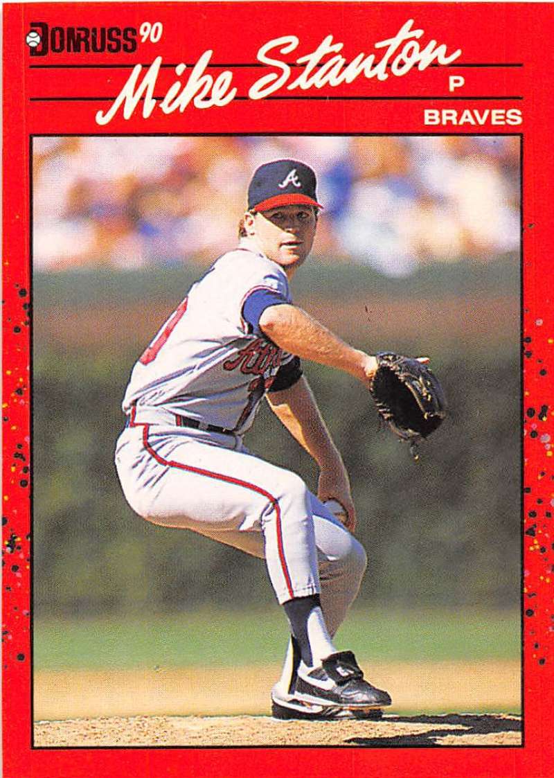 1990 Donruss Baseball #508 Mike Stanton RC Rookie Atlanta Braves Image 1