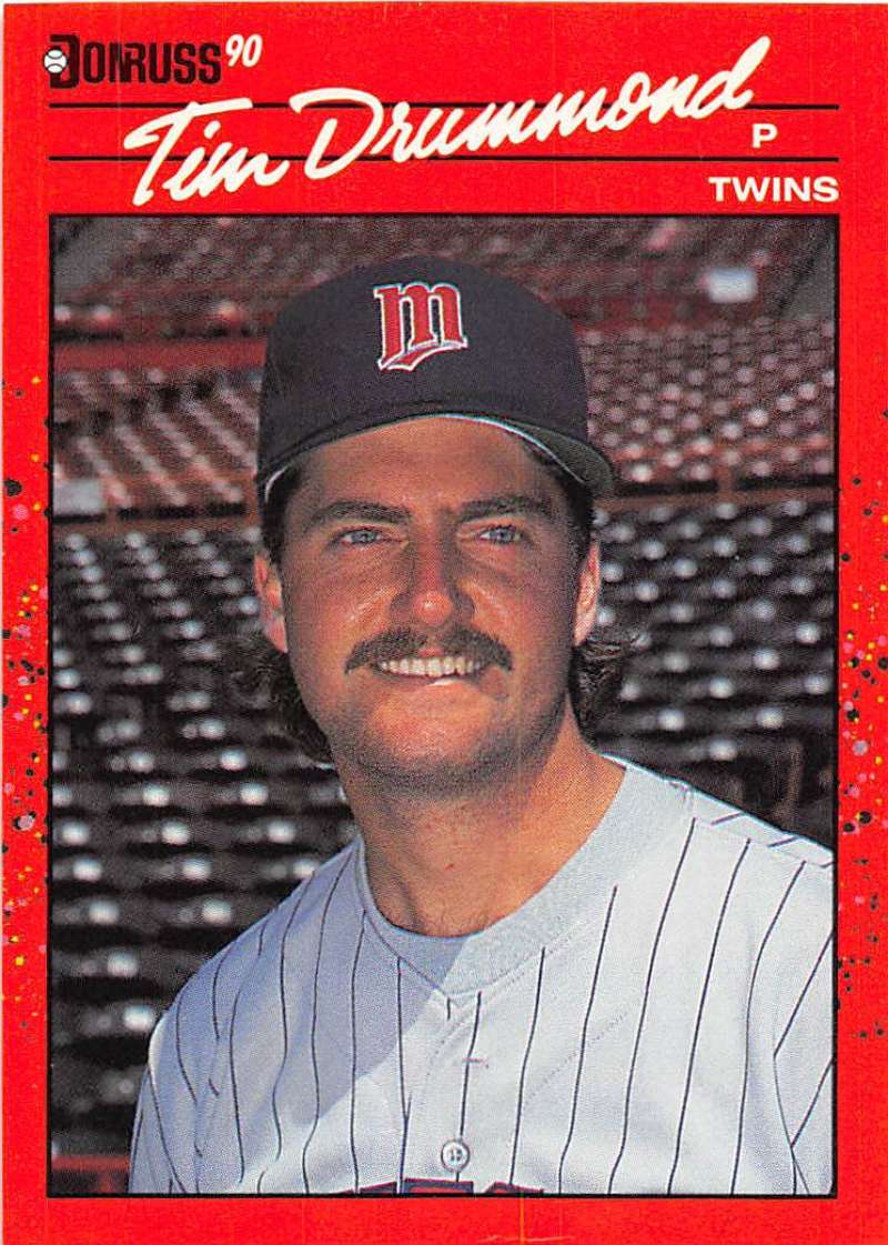 1990 Donruss Baseball #510 Tim Drummond RC Rookie Minnesota Twins Image 1