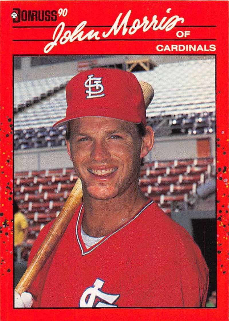 1990 Donruss Baseball #516 John Morris St. Louis Cardinals Image 1