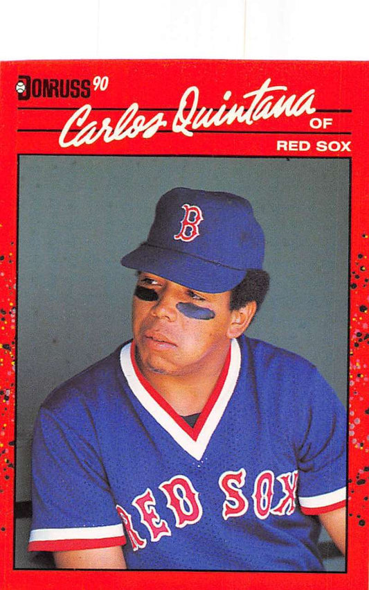 1990 Donruss Baseball  #517 Carlos Quintana  Boston Red Sox  Image 1