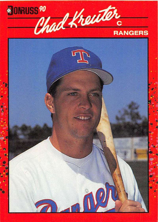 1990 Donruss Baseball  #520 Chad Kreuter  Texas Rangers  Image 1