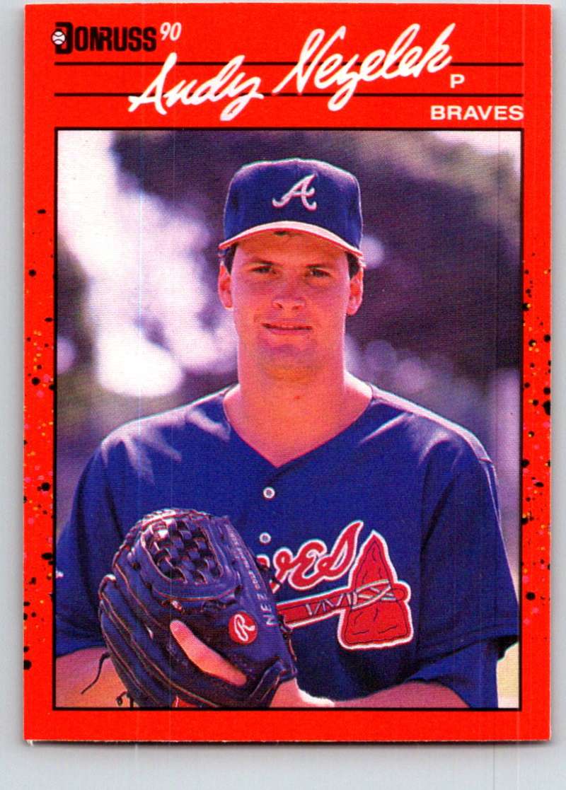 1990 Donruss Baseball #523 Andy Nezelek Atlanta Braves Image 1