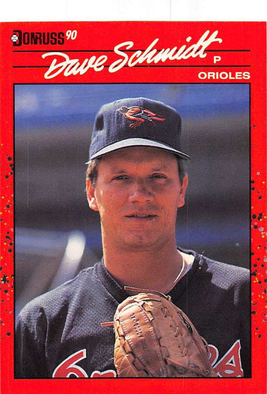 1990 Donruss Baseball  #524 Dave Schmidt  Baltimore Orioles  Image 1