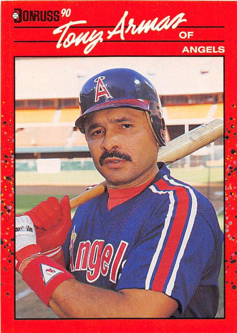 1990 Donruss Baseball #525 Tony Armas California Angels Image 1