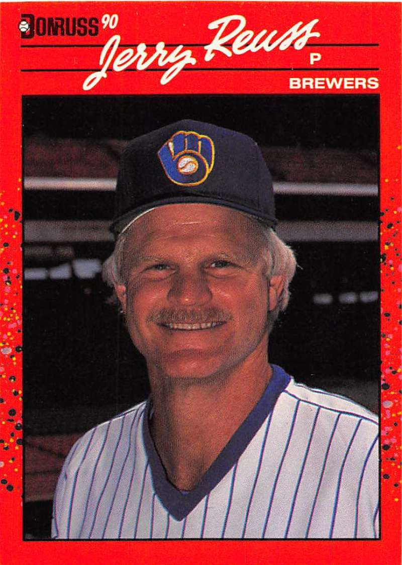 1990 Donruss Baseball #528 Jerry Reuss Milwaukee Brewers Image 1