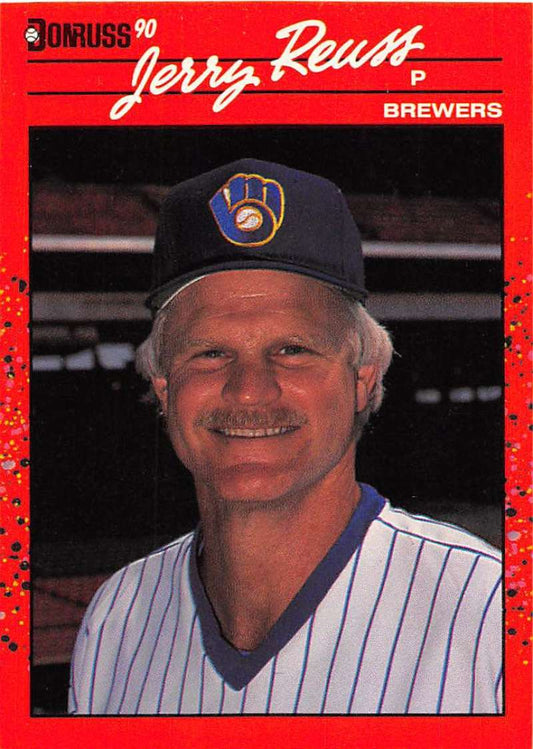 1990 Donruss Baseball  #528 Jerry Reuss  Milwaukee Brewers  Image 1