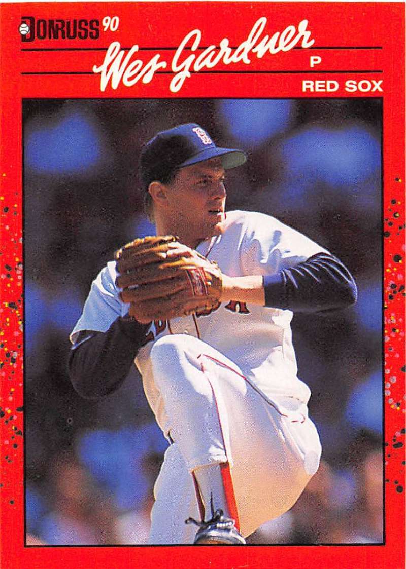 1990 Donruss Baseball #541 Wes Gardner Boston Red Sox Image 1