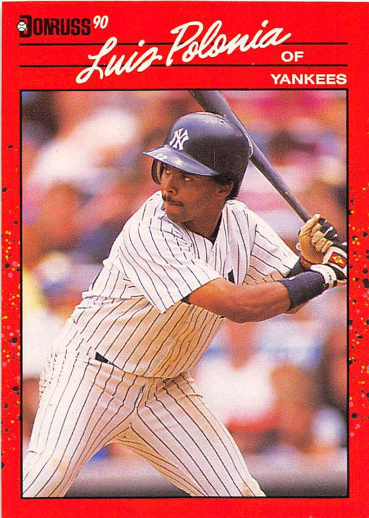 1990 Donruss Baseball  #547 Luis Polonia  New York Yankees  Image 1