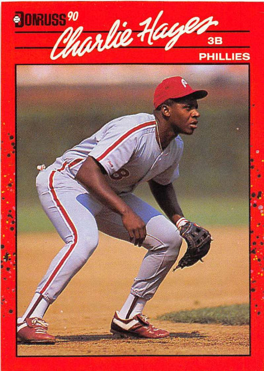 1990 Donruss Baseball  #548 Charlie Hayes  Philadelphia Phillies  Image 1