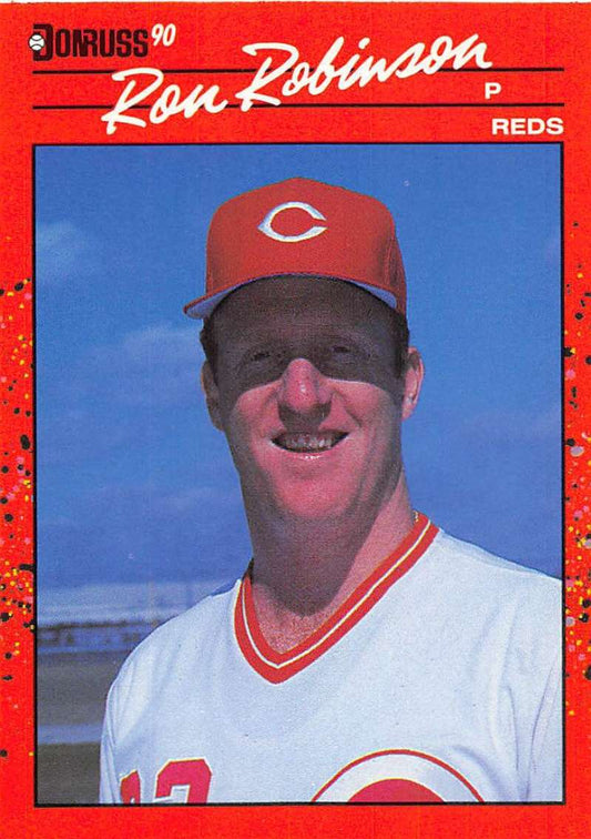 1990 Donruss Baseball  #553 Ron Robinson  Cincinnati Reds  Image 1