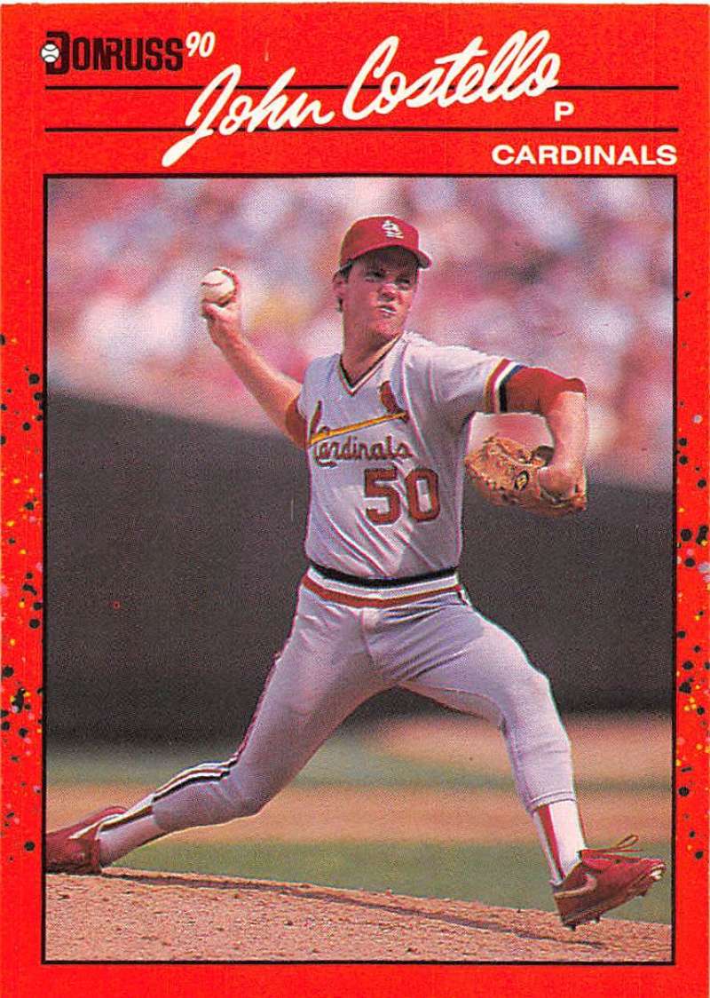 1990 Donruss Baseball #555 John Costello St. Louis Cardinals Image 1