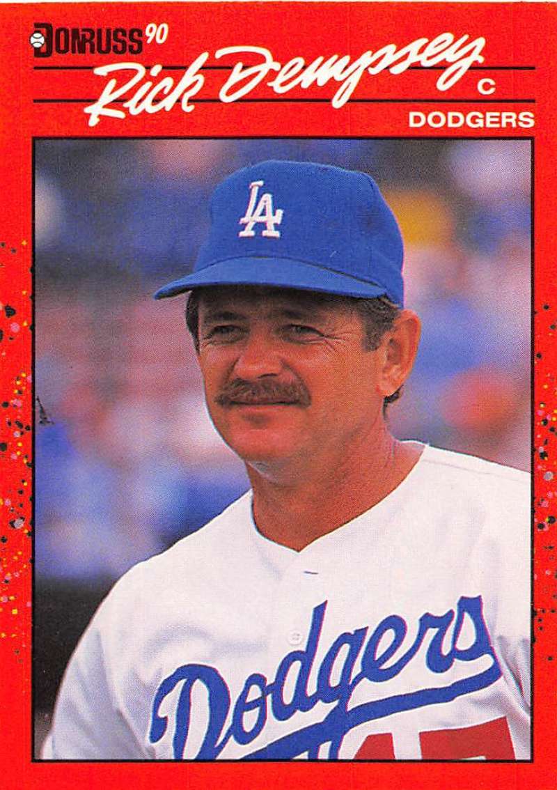 1990 Donruss Baseball #557 Rick Dempsey Los Angeles Dodgers Image 1
