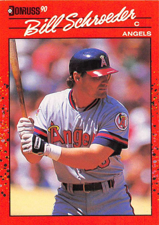 1990 Donruss Baseball  #567 Bill Schroeder  California Angels  Image 1
