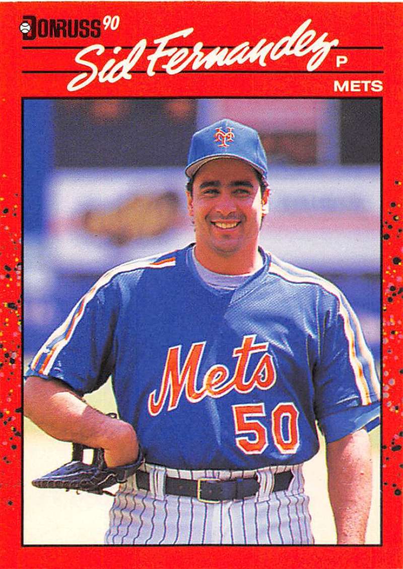 1990 Donruss Baseball #572 Sid Fernandez New York Mets Image 1