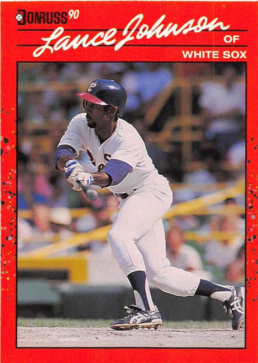 1990 Donruss Baseball  #573 Lance Johnson  Chicago White Sox  Image 1