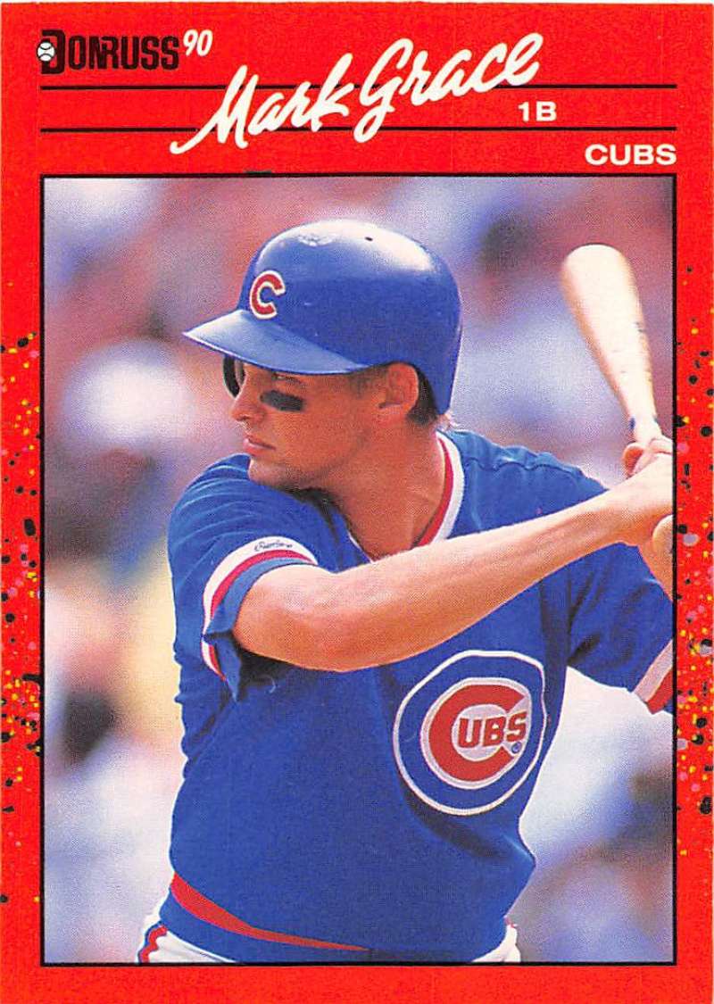 1990 Donruss Baseball #577 Mark Grace Chicago Cubs Image 1