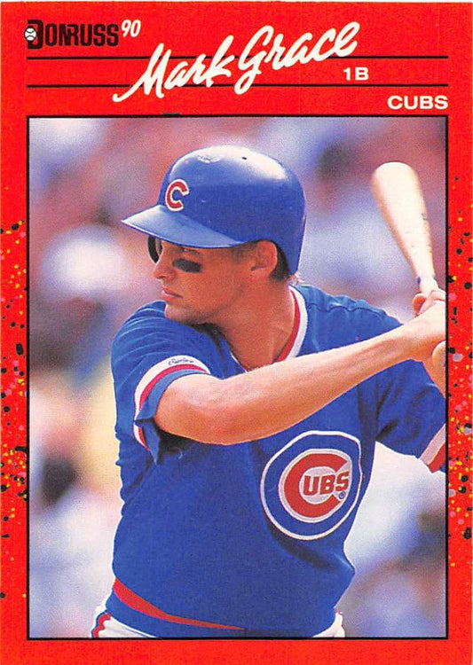 1990 Donruss Baseball  #577 Mark Grace  Chicago Cubs  Image 1