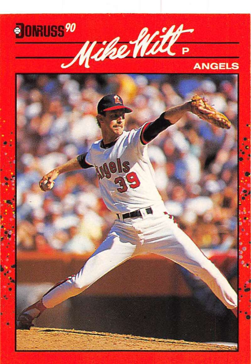 1990 Donruss Baseball #580 Mike Witt DP California Angels Image 1