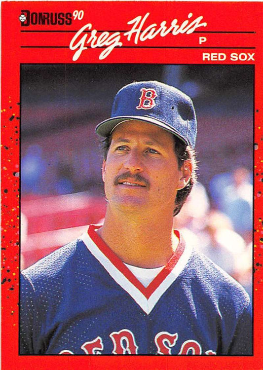 1990 Donruss Baseball  #582 Greg Harris  Boston Red Sox  Image 1