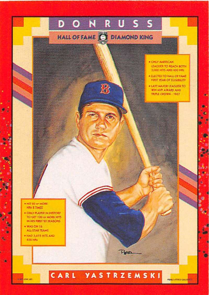 1990 Donruss Baseball #588 Carl Yastrzemski Boston Red Sox Image 1
