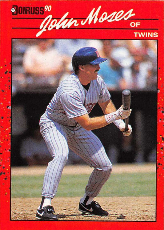 1990 Donruss Baseball  #590 John Moses DP  Minnesota Twins  Image 1