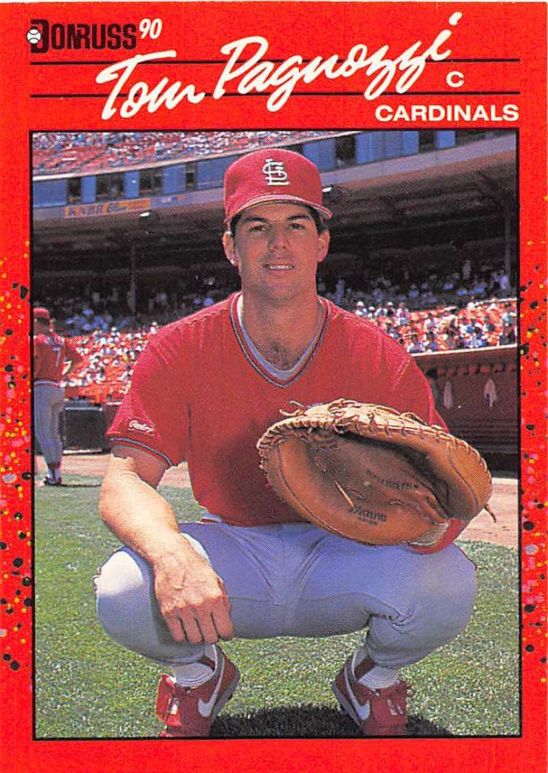1990 Donruss Baseball #591 Tom Pagnozzi DP St. Louis Cardinals Image 1