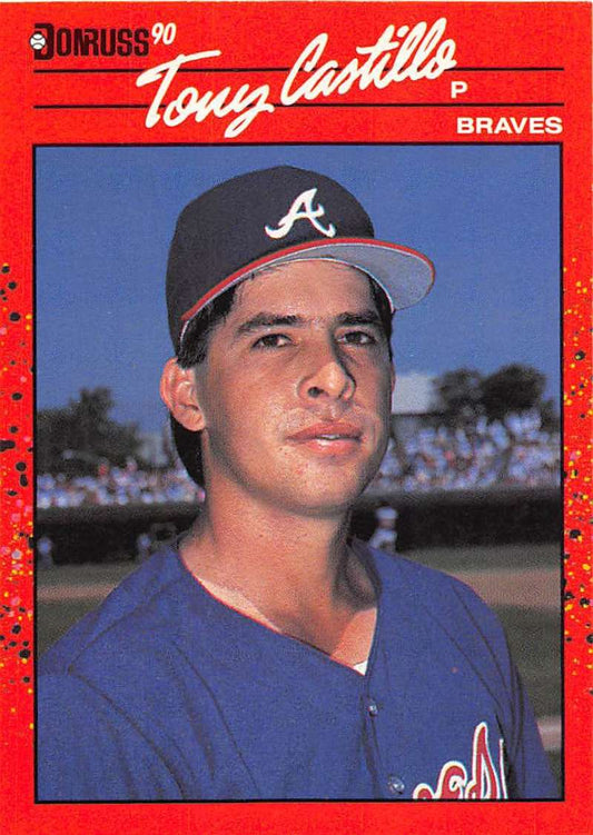 1990 Donruss Baseball  #592 Tony Castillo DP  Atlanta Braves  Image 1