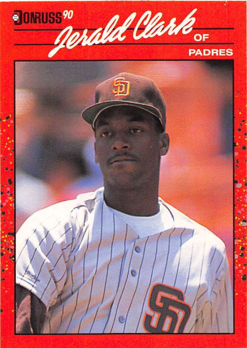 1990 Donruss Baseball #593 Jerald Clark DP San Diego Padres Image 1