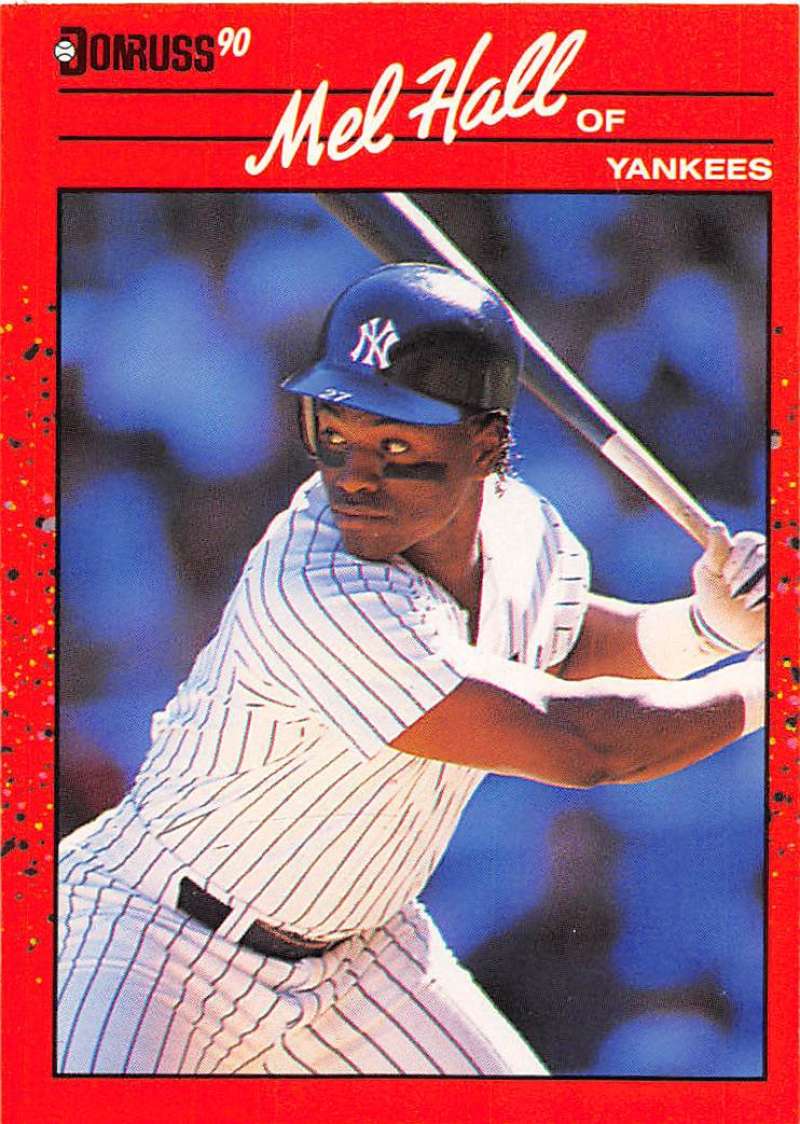 1990 Donruss Baseball #598 Mel Hall New York Yankees Image 1