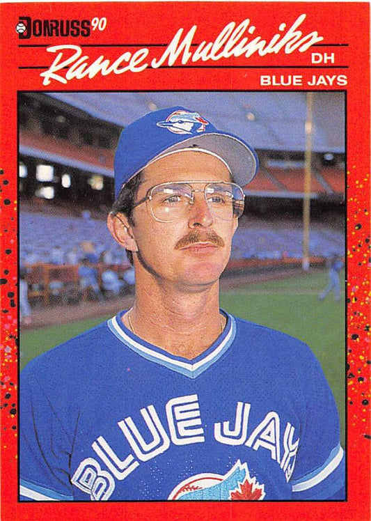 1990 Donruss Baseball  #607 Rance Mulliniks  Toronto Blue Jays  Image 1