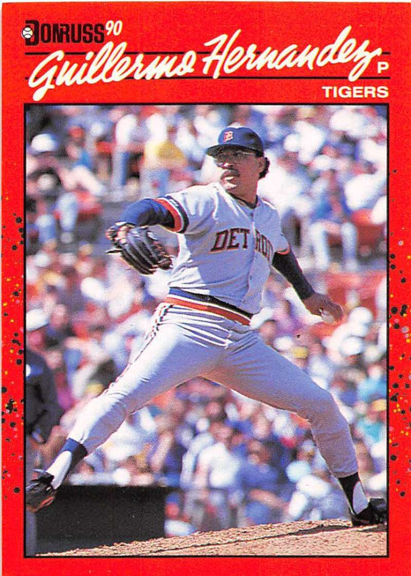 1990 Donruss Baseball #610 Guillermo Hernandez DP Detroit Tigers Image 1