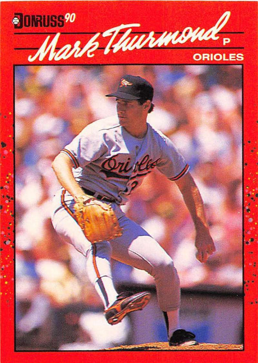 1990 Donruss Baseball  #612 Mark Thurmond DP  Baltimore Orioles  Image 1