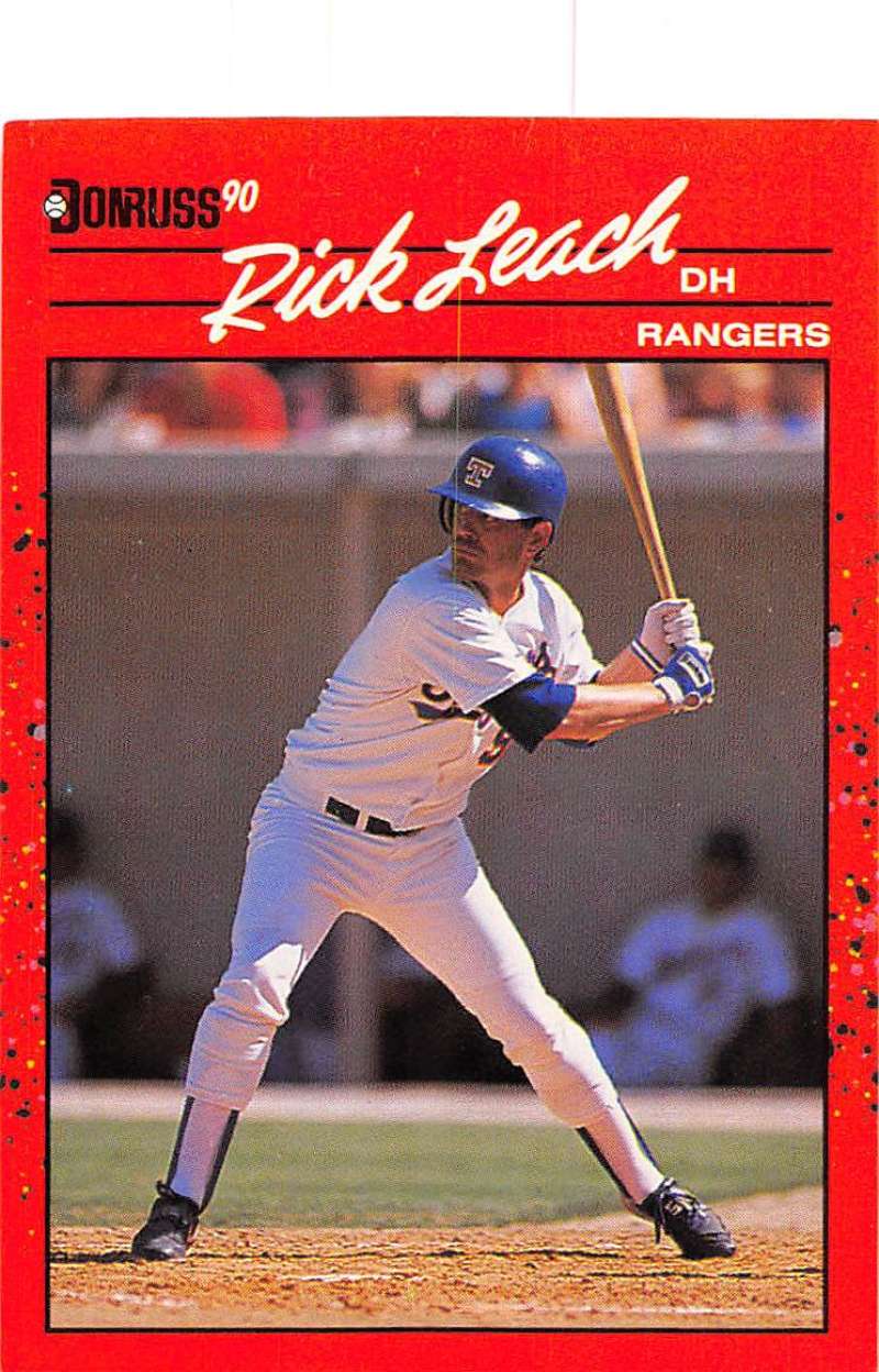 1990 Donruss Baseball #613 Rick Leach DP RC Rookie Texas Rangers Image 1