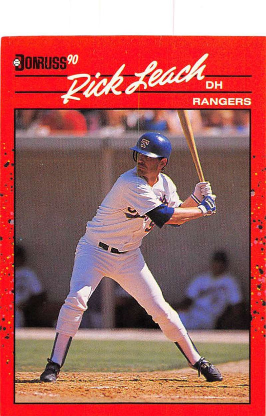 1990 Donruss Baseball  #613 Rick Leach DP  RC Rookie Texas Rangers  Image 1