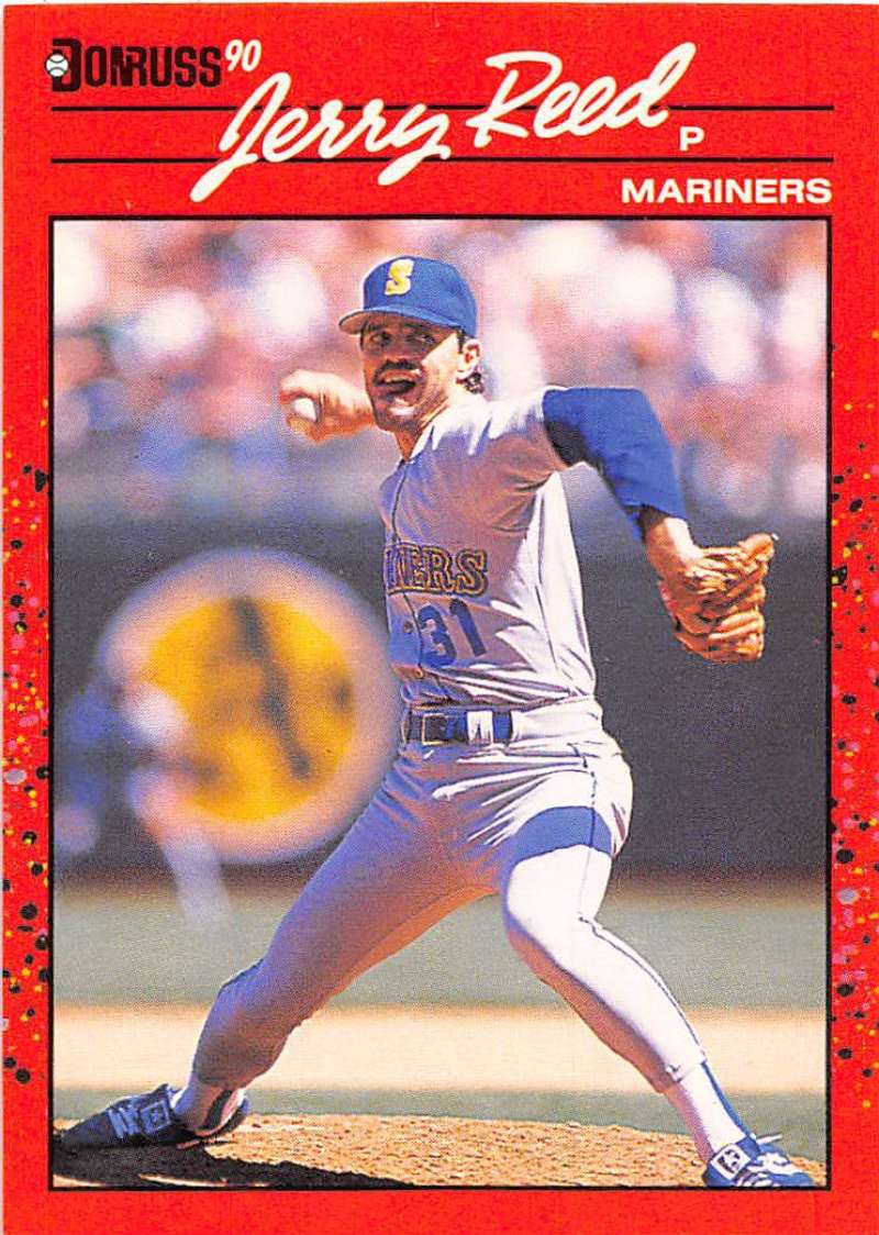 1990 Donruss Baseball #614 Jerry Reed DP Seattle Mariners Image 1