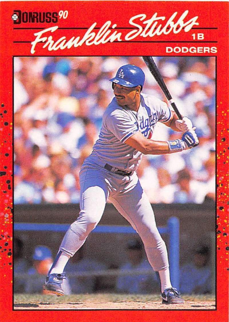 1990 Donruss Baseball #615 Franklin Stubbs Los Angeles Dodgers Image 1