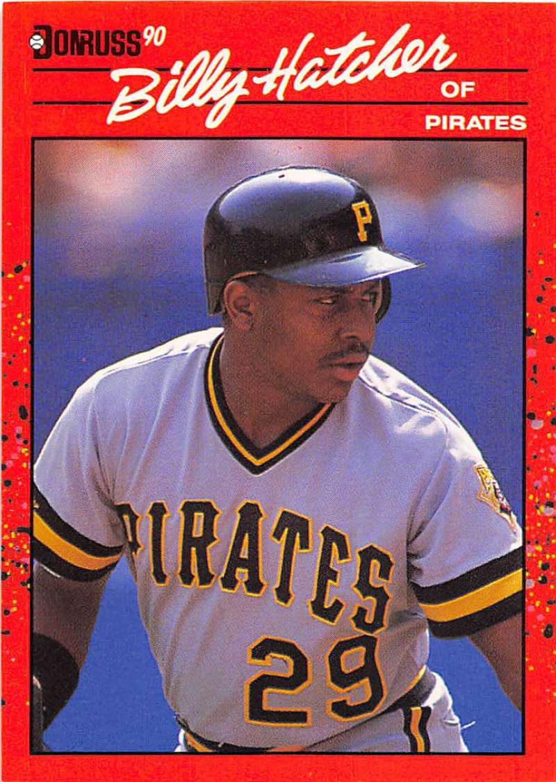 1990 Donruss Baseball #616 Billy Hatcher DP Pittsburgh Pirates Image 1