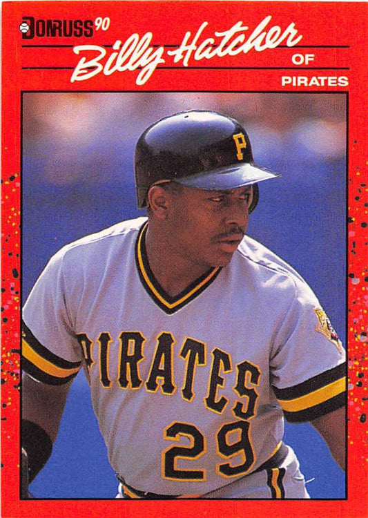 1990 Donruss Baseball  #616 Billy Hatcher DP  Pittsburgh Pirates  Image 1