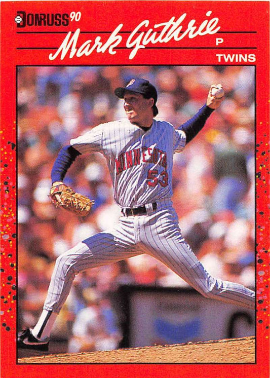 1990 Donruss Baseball  #622 Mark Guthrie DP  RC Rookie Minnesota Twins  Image 1