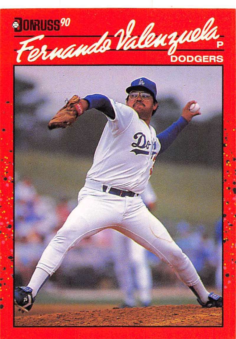 1990 Donruss Baseball #625 Fernando Valenzuela Los Angeles Dodgers Image 1