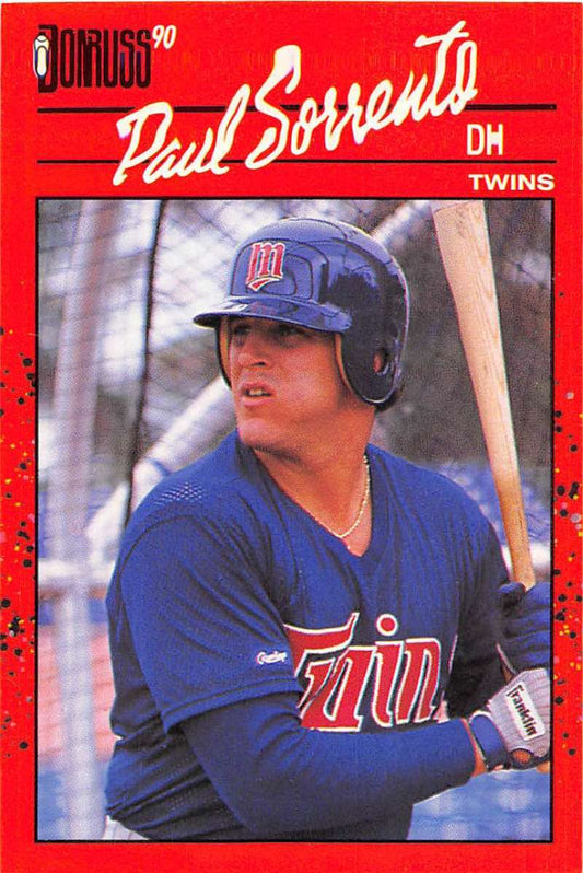 1990 Donruss Baseball  #626 Paul Sorrento DP  RC Rookie Minnesota Twins  Image 1