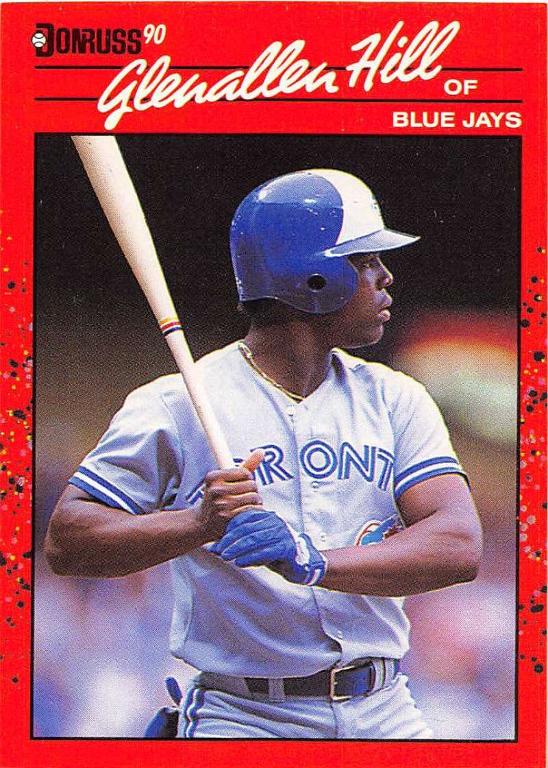 1990 Donruss Baseball #627 Glenallen Hill DP Toronto Blue Jays Image 1