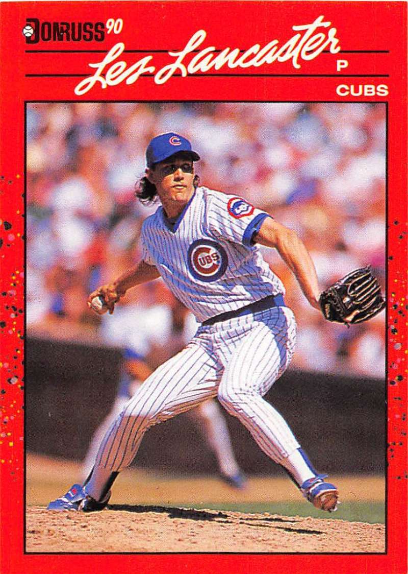 1990 Donruss Baseball #628 Les Lancaster DP Chicago Cubs Image 1