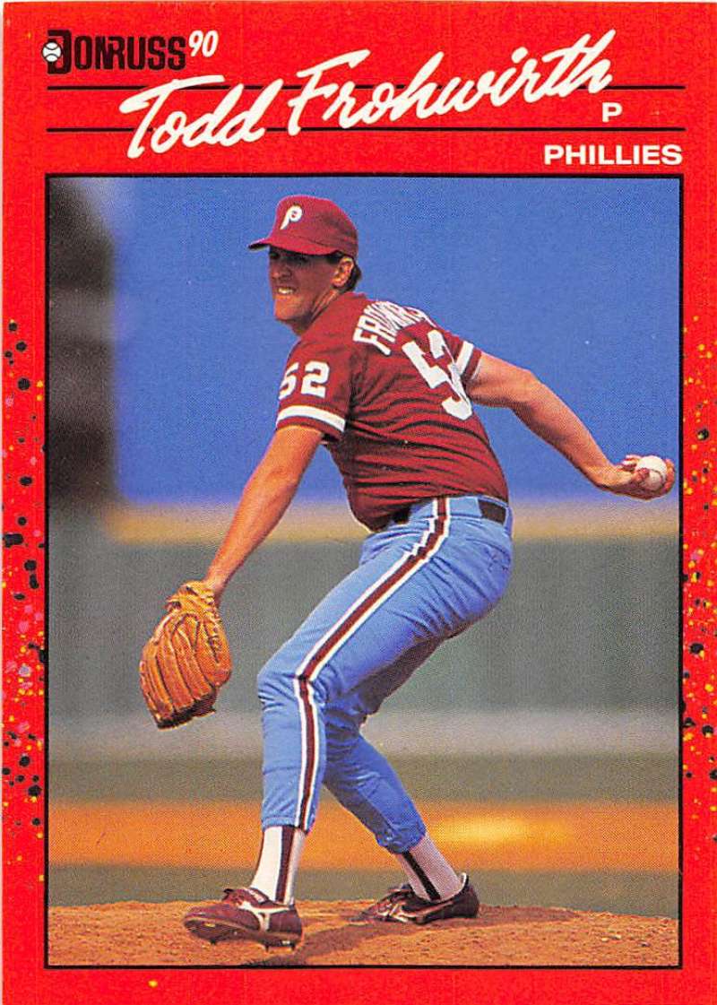 1990 Donruss Baseball #631 Todd Frohwirth DP Philadelphia Phillies Image 1
