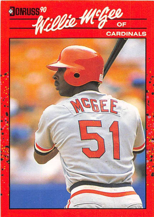 1990 Donruss Baseball  #632 Willie McGee  St. Louis Cardinals  Image 1