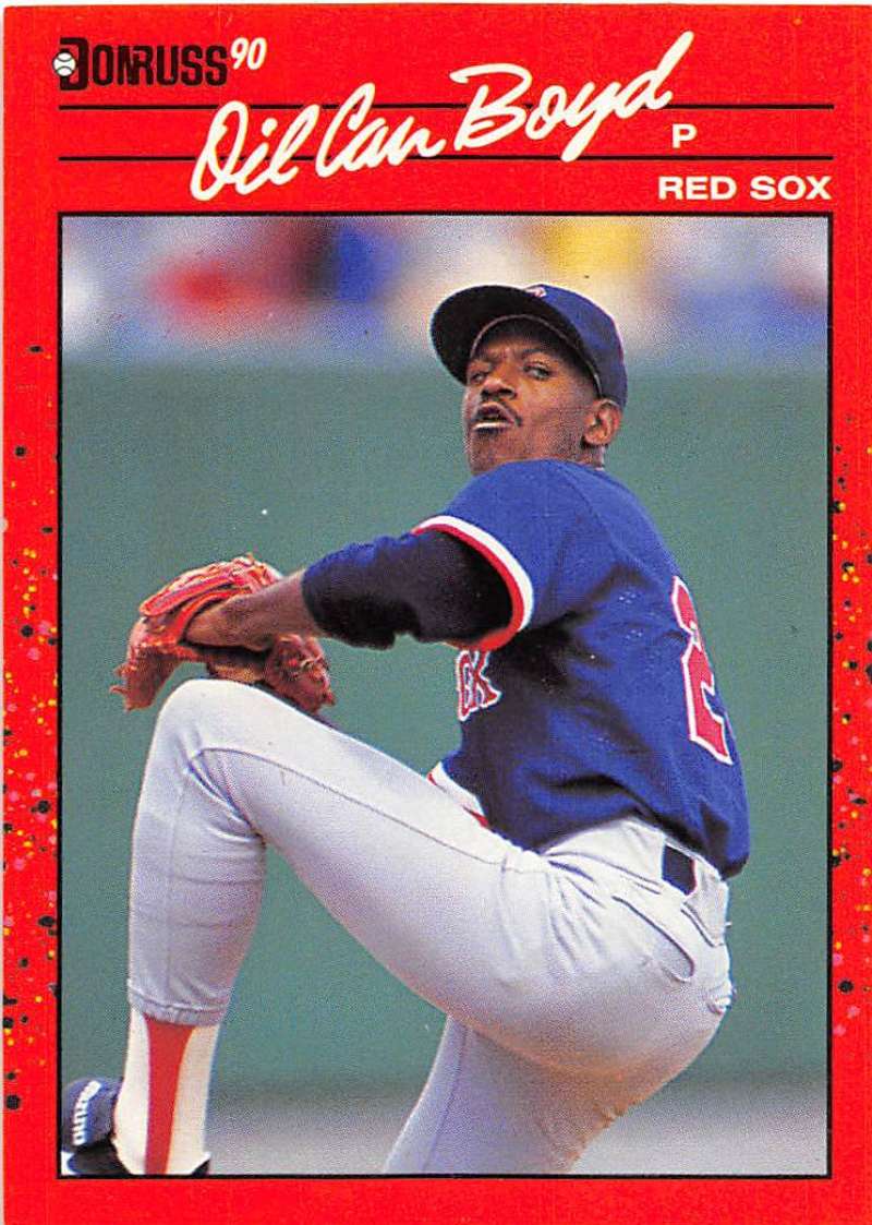 1990 Donruss Baseball #633 Oil Can Boyd DP Boston Red Sox Image 1