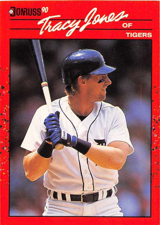 1990 Donruss Baseball  #636 Tracy Jones DP  Detroit Tigers  Image 1