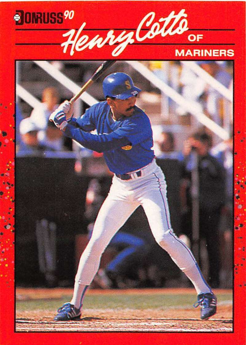 1990 Donruss Baseball #644 Henry Cotto Seattle Mariners Image 1
